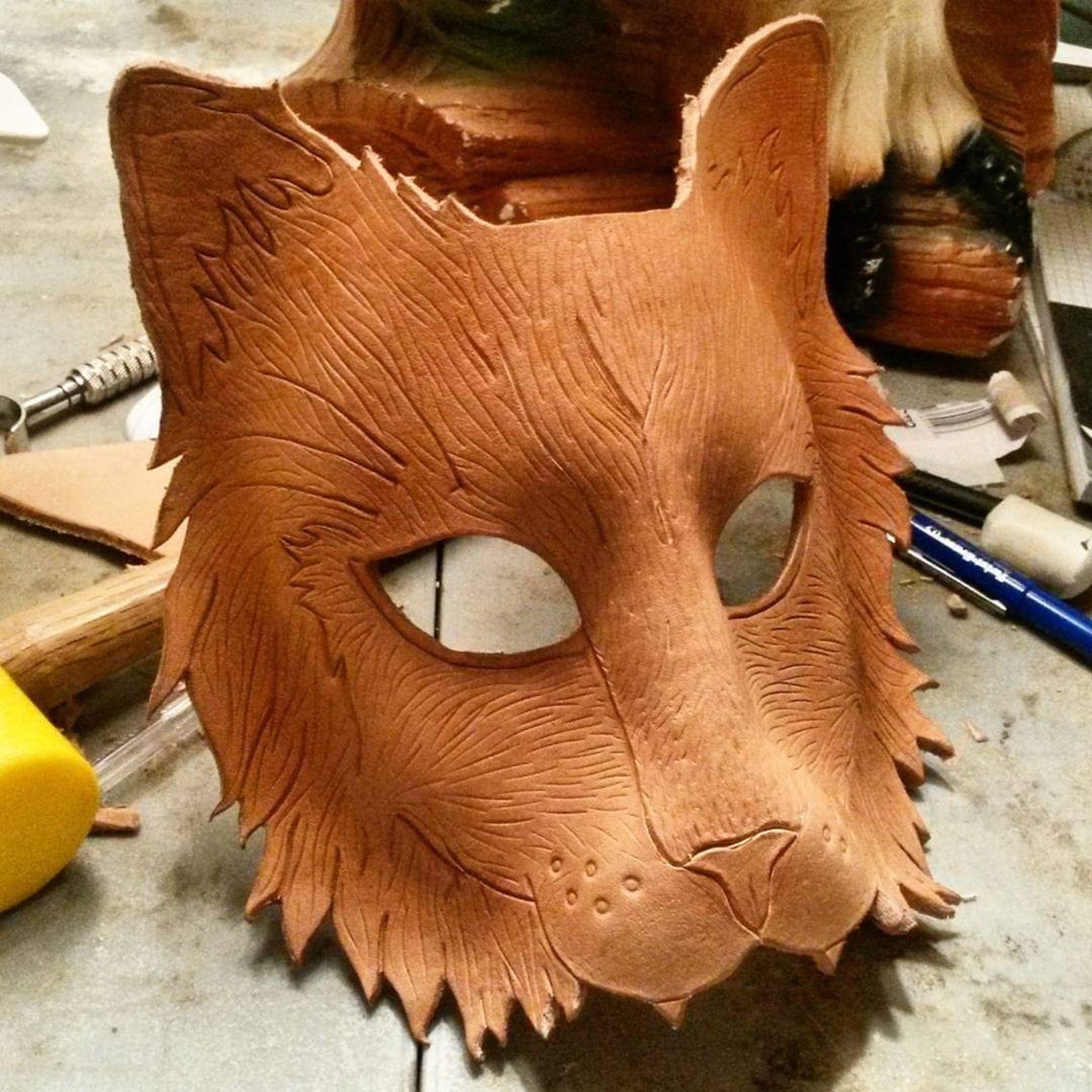 Custom Mask Leather Etsy