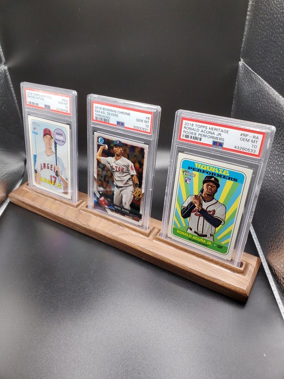 Walnut Wood Trading Card Display: PSA Graded 3-card Holder (please Read  Description) - Etsy