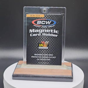 Présentoir pour cartes à collectionner Exclusivité IronHorse Custom Shop - Empiècements en noyer noir avec rembourrage époxy noir et blanc