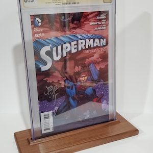 Natural Walnut Wood Graded Comic Book Slab Display Stand