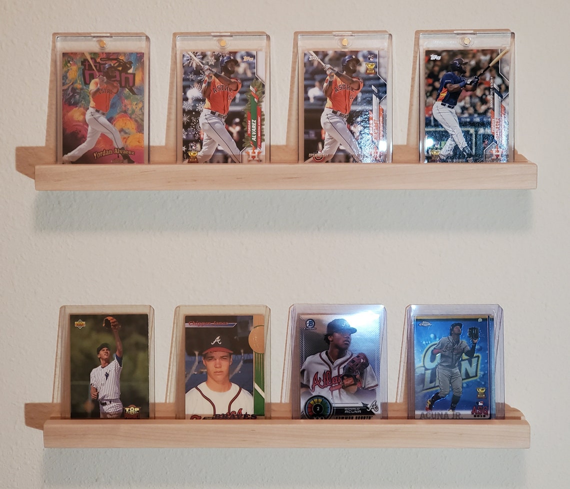 Natural Wood Sports Card Trading Card Game Card Shelves Etsy