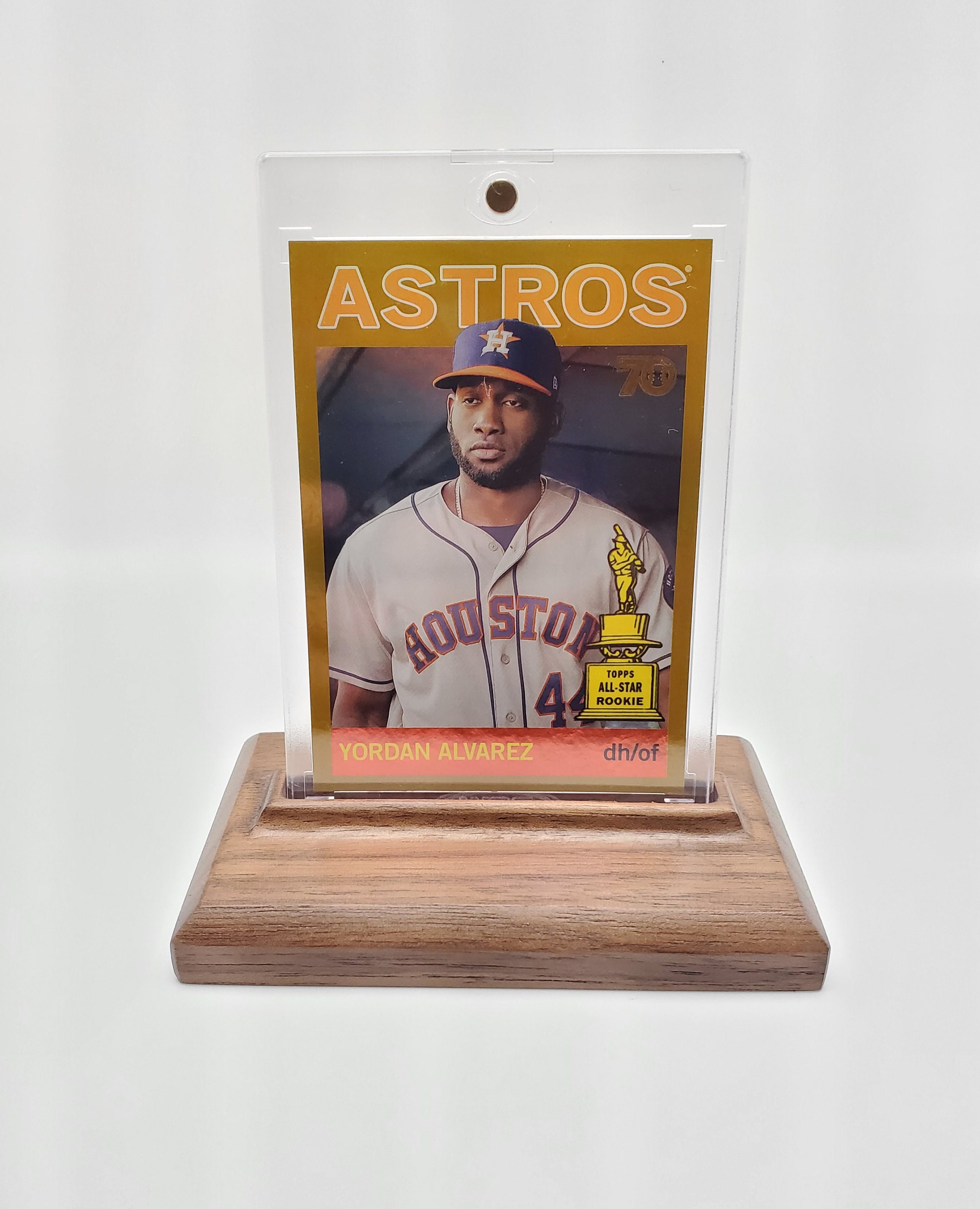 Natural Walnut Wood Baseball Card or Trading Card Display Etsy