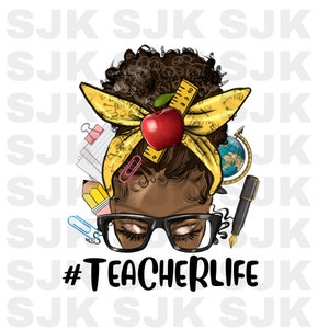 Teacher Life Vinyl Heat Transfer,Full Color Heat Transfer for T-shirts, Ready to Press,Sublimation Transfer,