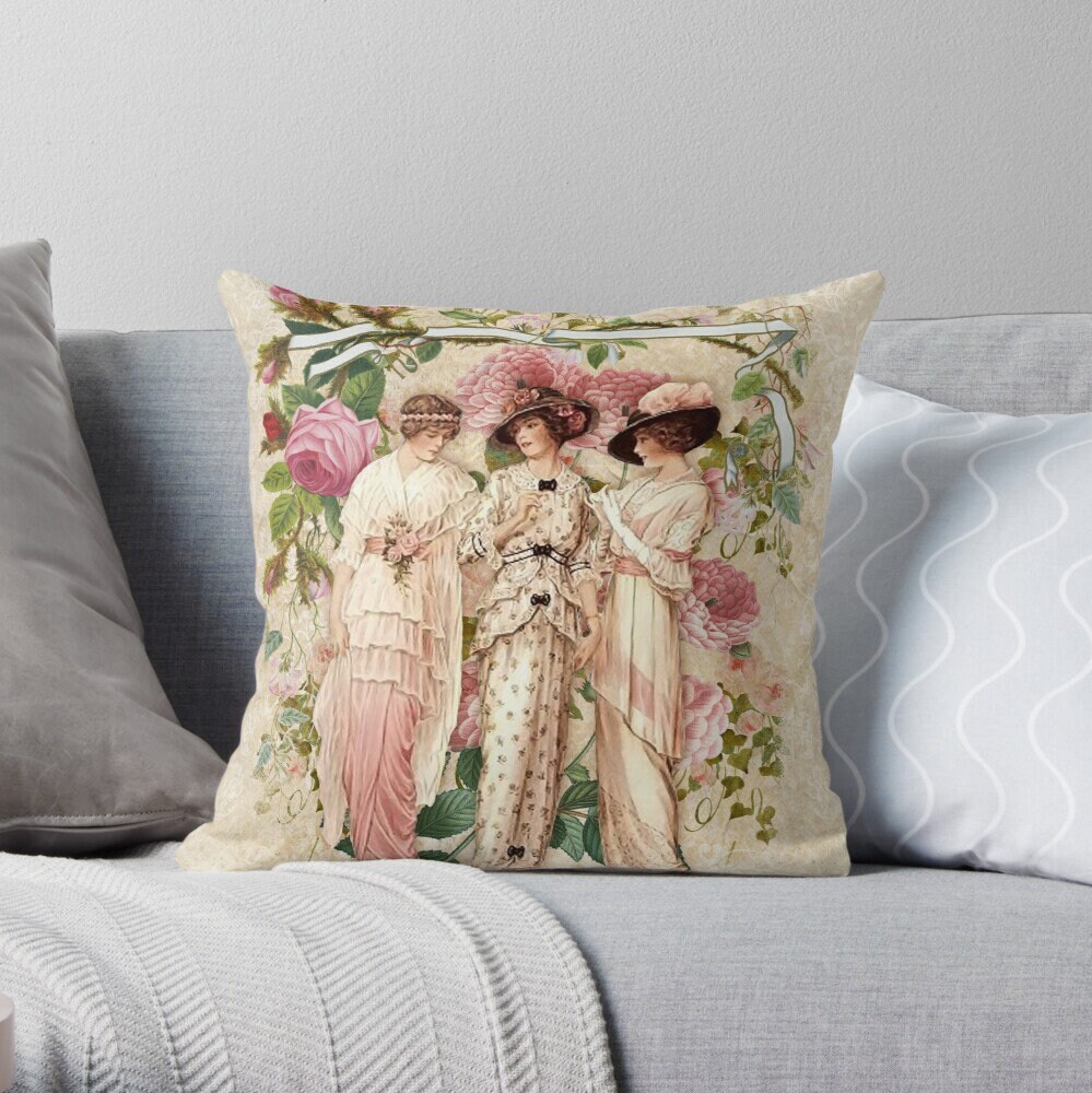 Victorian Ladies Pillowcases Victorian Ladies Pillow Cover Etsy