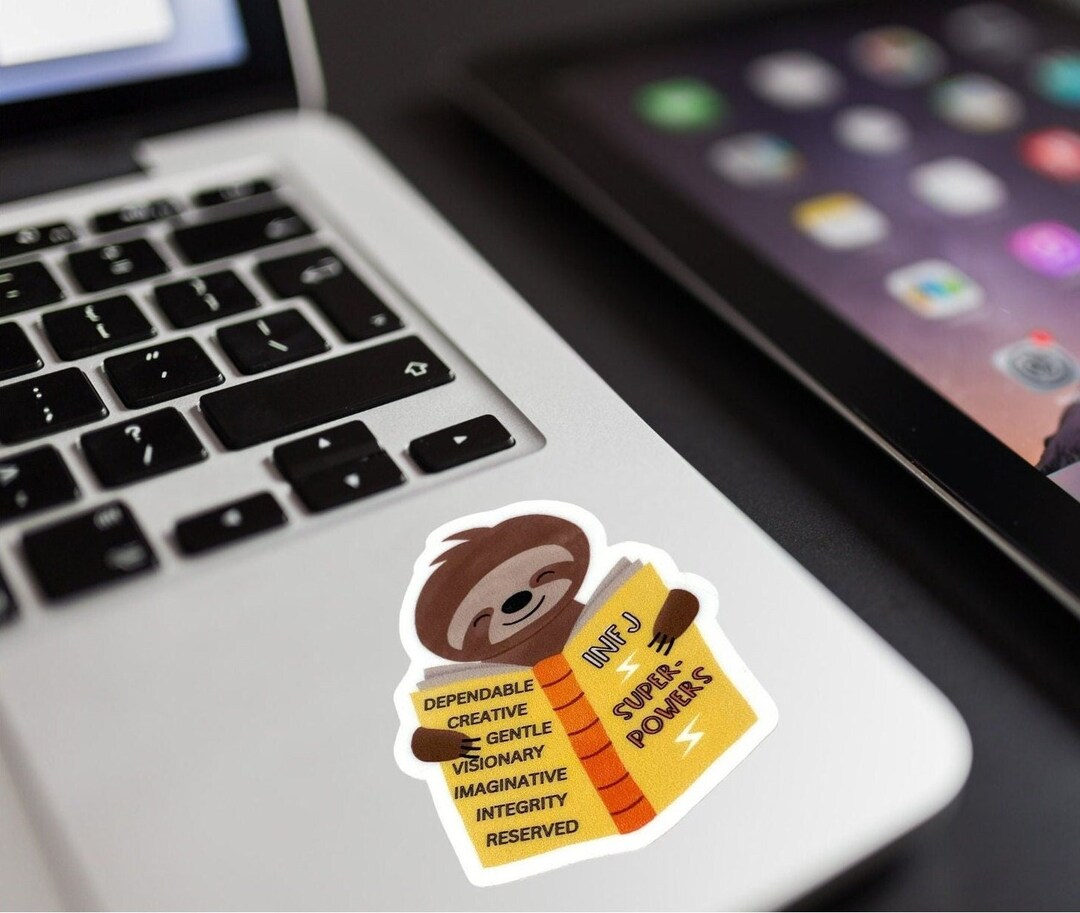 INFJ Sloth Sticker: Introvert Gift, Laptop Decal - Etsy