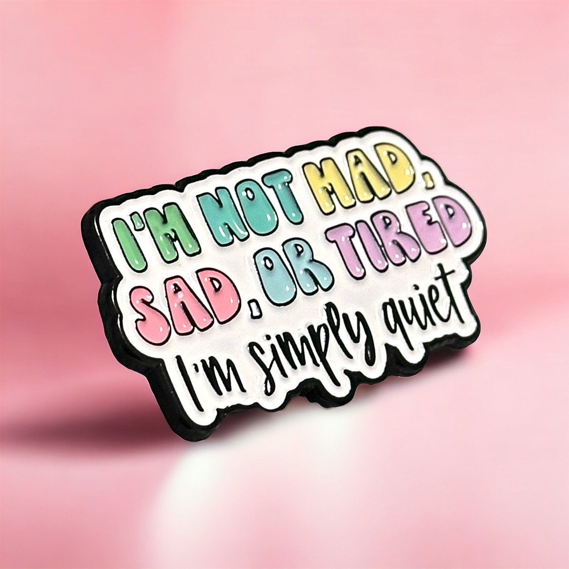 Funny Introvert Enamel Pin, Pastel Quiet Girl Aesthetic - Etsy