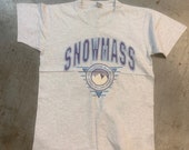 Vintage 80s 90s single stitch Snowmass Colorado tee large