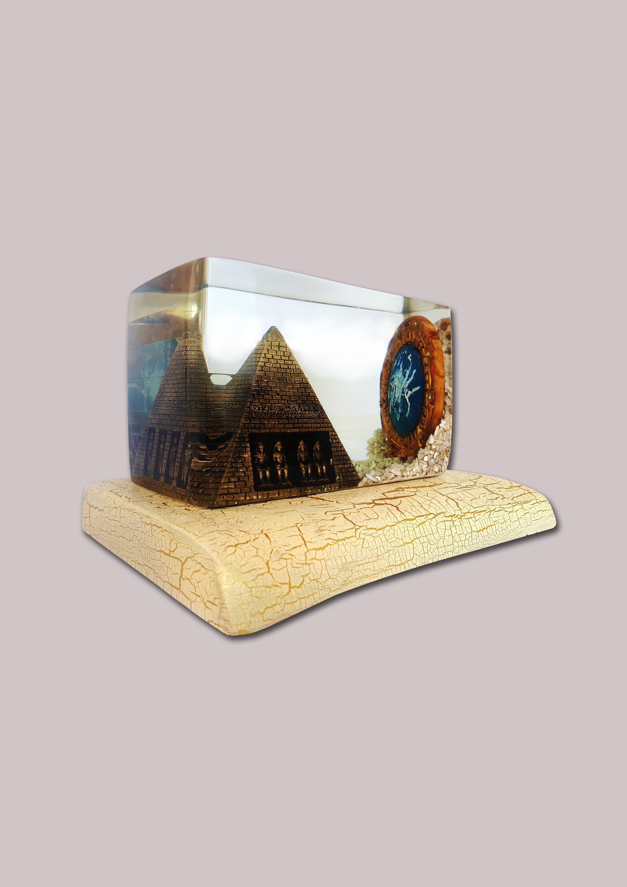 Wood and Epoxy Lamp Egyptian Pyramid Night Lamp Resin and Etsy UK