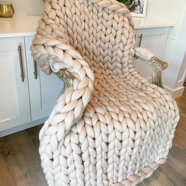 Chunky Knit Blanket Etsy