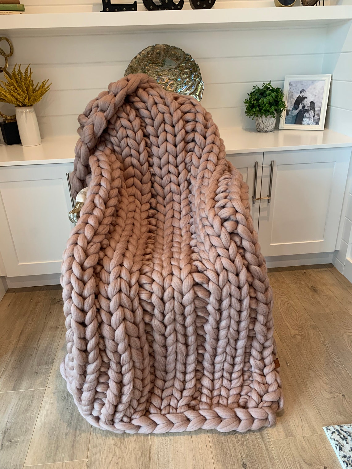 Chunky Knit Blanket weighted blanket handmade personalized | Etsy