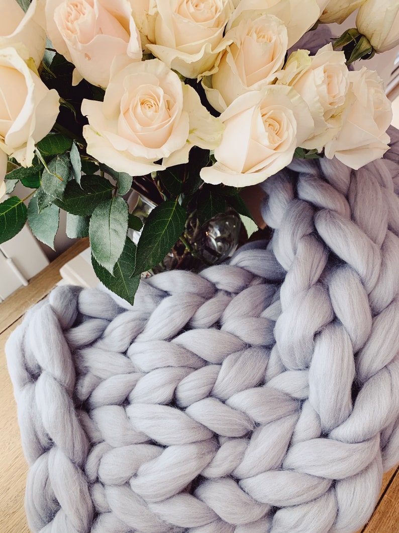 Chunky Knit Blanket Chunky Wool Blanket Large Chunky Etsy