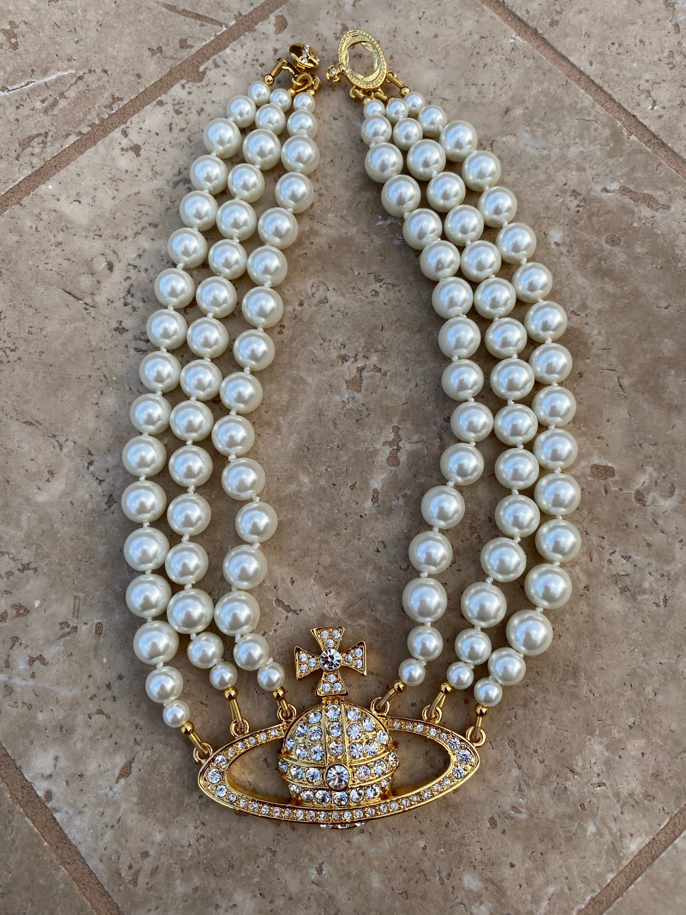 Vivienne Westwood Gold Triple Pearl 