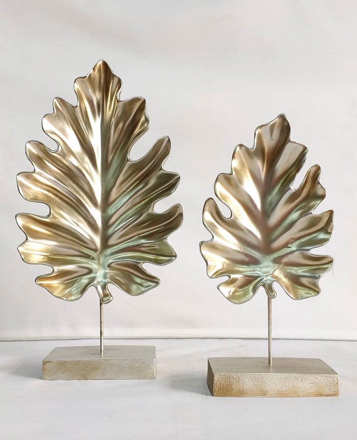 Gold Leaf Decor Leaf Design Decor Store Showcase Decor Etsy