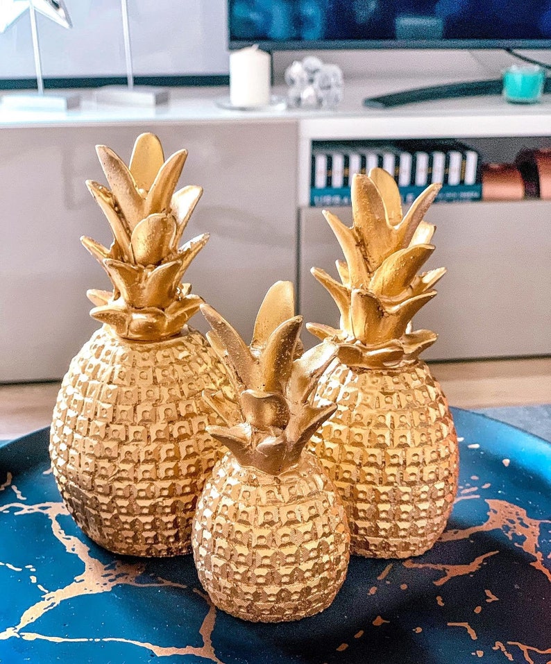 Pineapple Triple Set Pineapple Objects Pineapple Home Decor Etsy