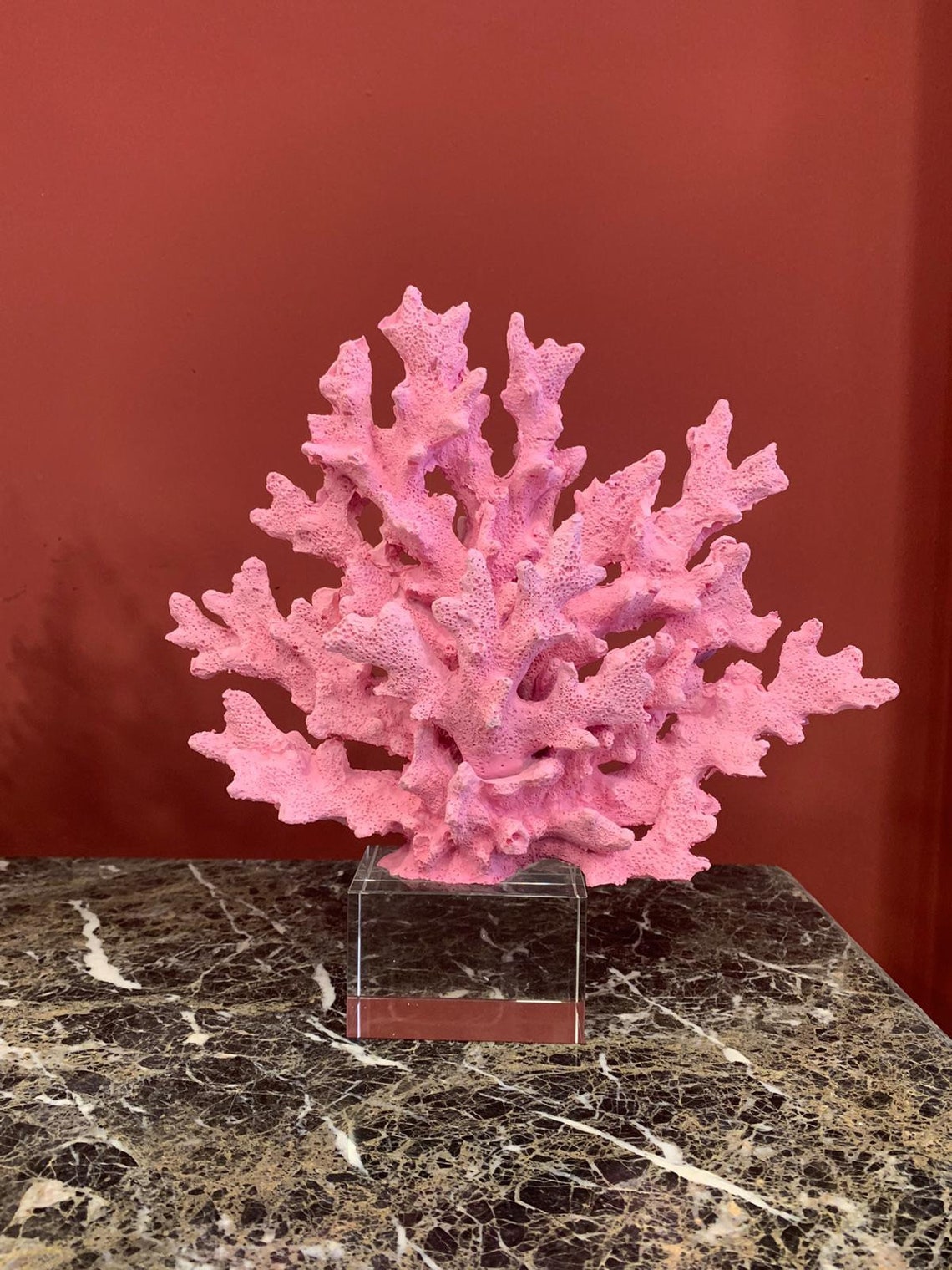 Decorative Crystal Coral Reef Decor Polyester Coral Object Etsy