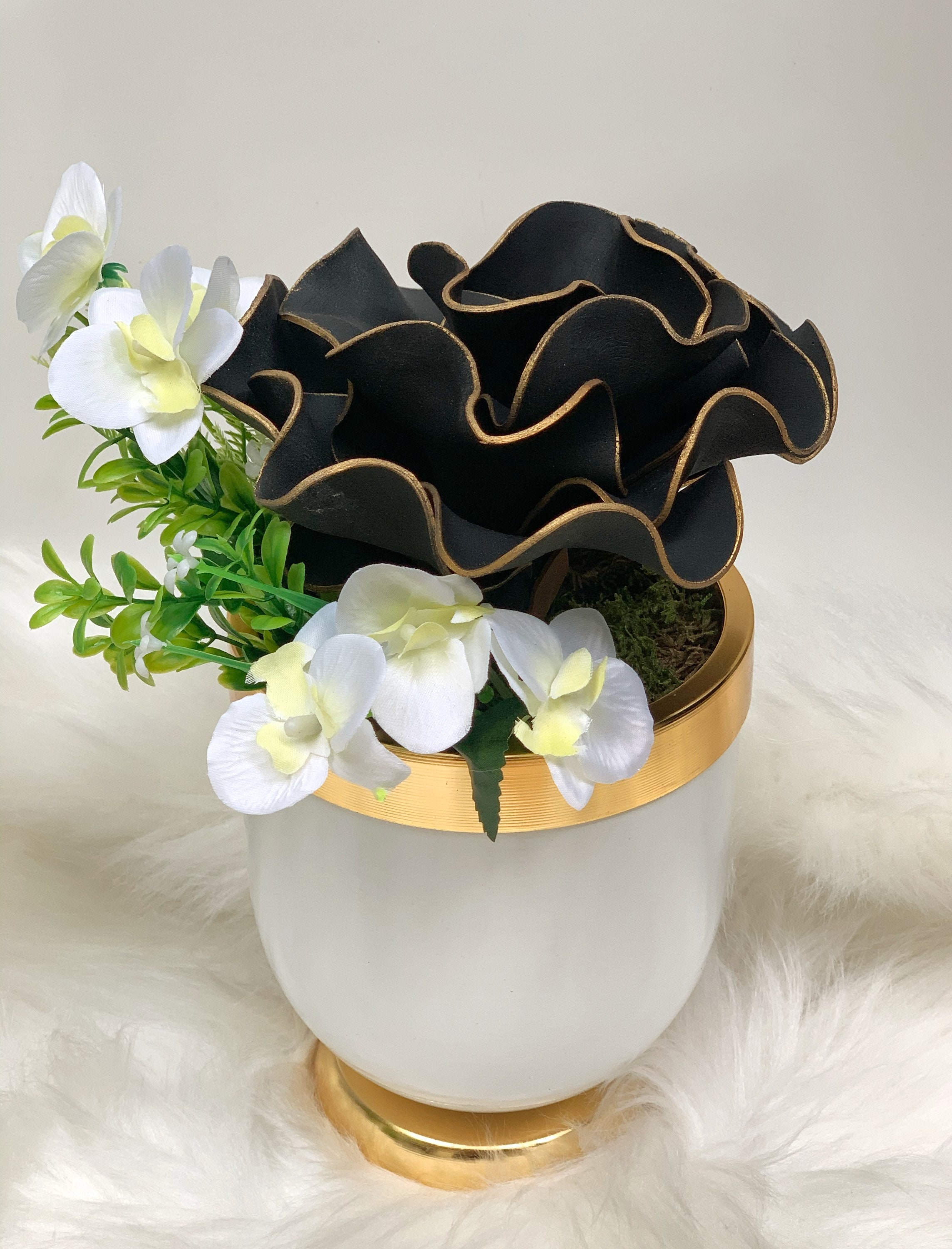 Black Gold Luxury Flower Arrangement Gift for Mum Quality Etsy UK