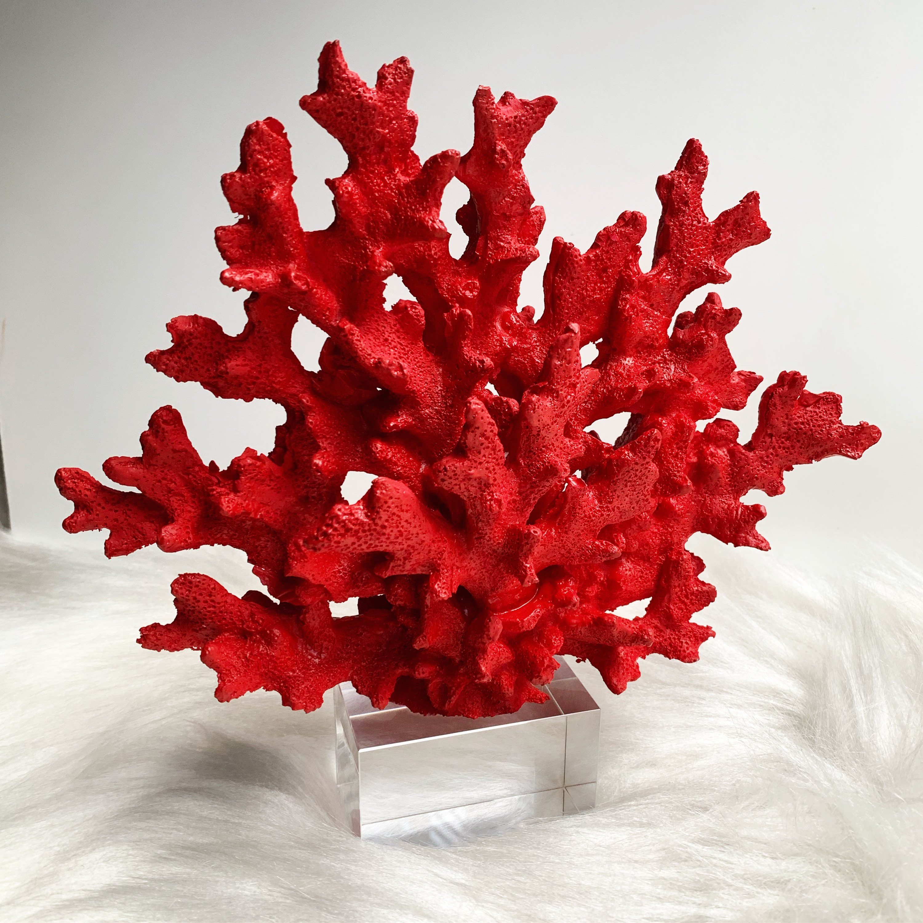 Buy Decorative Red Crystal Coral Reef, Office Decor, Coral Object, Coral  Stone Sculpture, Luxury Home Decor Objects, Christmas Gifts for Her Online  in India 