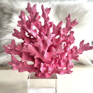 Decorative Red Crystal Coral Reef, Office Decor, Coral Object, Coral Stone Sculpture, Luxury Home Decor Objects, Christmas Gifts For Her image 7