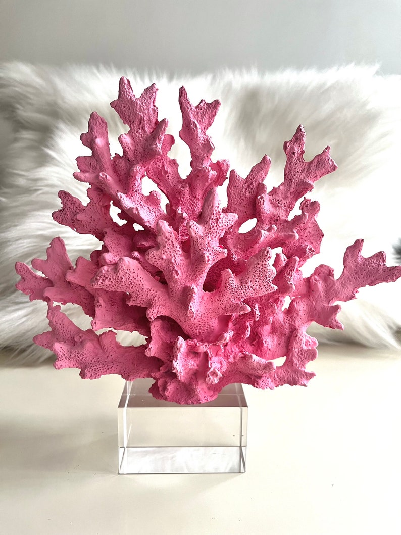 Gold Crystalline Coral Reef Decor Home Gift for Her Wedding Etsy