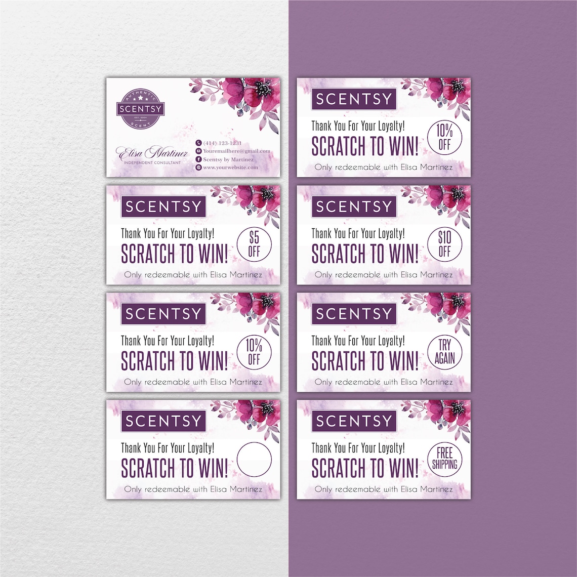 Scentsy Bundle Scentsy Card Scentsy Business Cards | Etsy