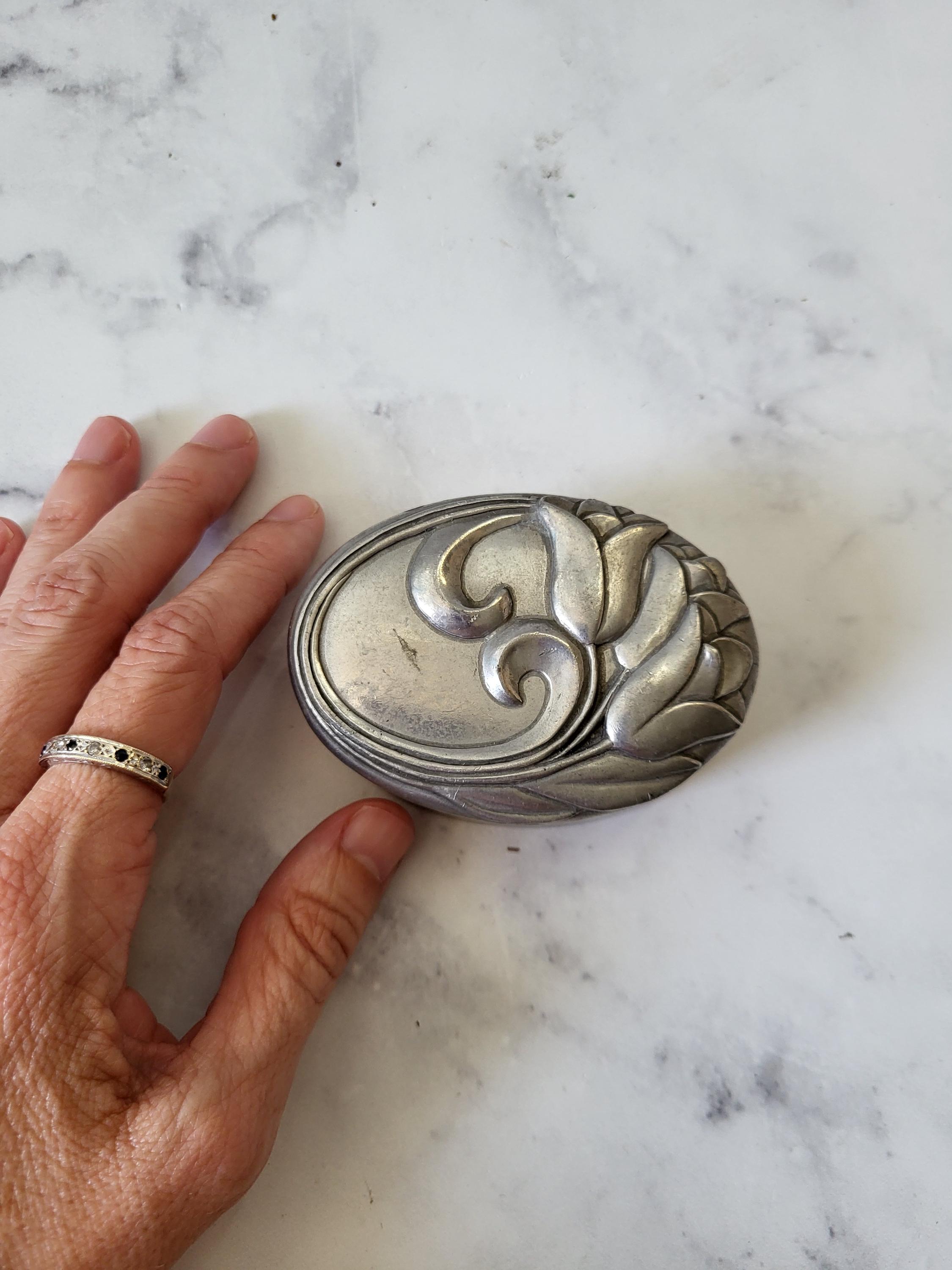 【希少】W.F. Pewter ヴィンテージ小物入れ Vintage Keepsake Box Pewter - Etsy