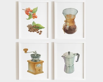 Coffee wall art set, coffee home decor, coffee decor, coffee gift, coffee kitchen wall art, kitchen decor,PRINTABLE Digital File