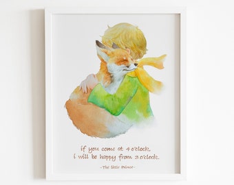 The Little Prince Print , The Little Prince Wall Art , Le Petit Prince Nursery Wall Art , Little Prince , PRINTABLE Digital File