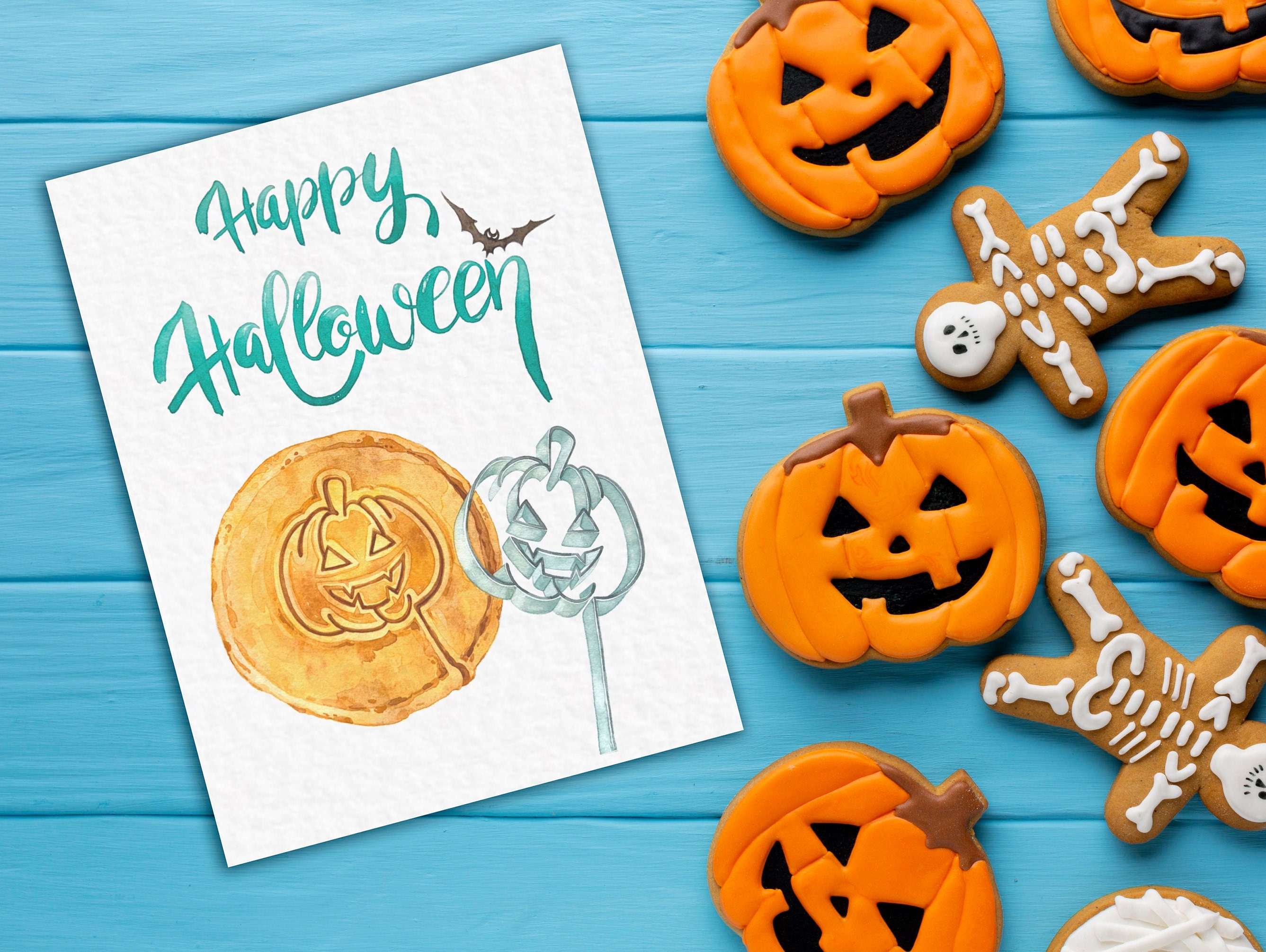 Halloween Art Print, Printable Halloween Wall Art, Halloween Decor ...