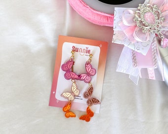 Candy Kaleidoscope Butterfly//Spring Earring//Statement Earring//Acrylic Earring//Insects Earrings//Twice Earrings//Twice Accessory