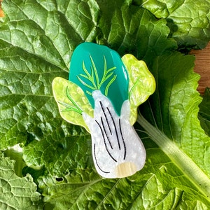 Bok Choy Hair Claw Clip//Trendy Hair Claw//Veggie Hair Clip//Vibrant Fruit Design//Summer Hair Clip//Gift for Fashion Lover/Hair Accessories