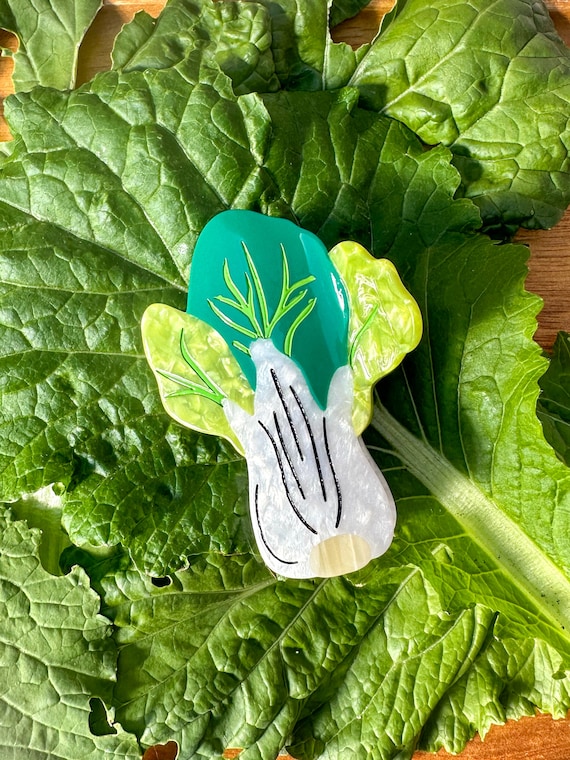 Bok Choy Hair Claw Clip: Trendy Veggie Accessory - Etsy