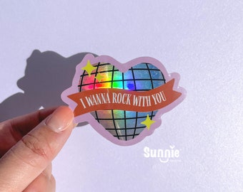 I Wanna Rock With You Sticker//Digital Art//Seventeen Inspired Stickers//Illustration//kawaii//Stationary//Kpop//Waterproof Sticker