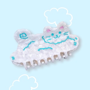 Cloud Cat Hair Claw Clip//Cute Animal Hair Accessory for Women//Stylish Cat Lover Gift//Trendy Hair Claw//Gift for Fashion Lover