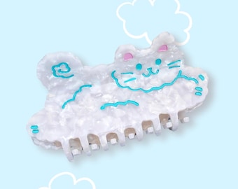 Cloud Cat Hair Claw Clip: Cellulose Acetate Hair Accessory
