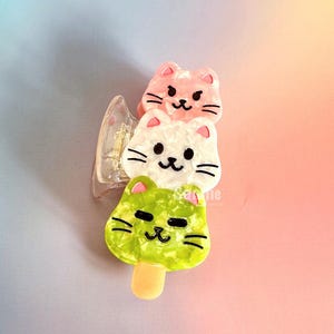 Dango Cat Hair Claw Clip//Cute Animal Hair Accessory for Women//Stylish Chicken Lover Gift//Trendy Hair Claw/Gift for Fashion Lover