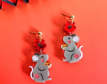Taxidermy Rat Tail Earrings Real Rats Oddities - Etsy