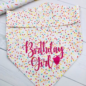 Birthday Dog Bandana: Handmade Cotton Pet Bandana, Personalized