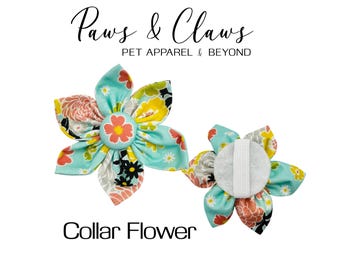 Dog Collar Flower-Removable Dog Collar Accessory-Floral Dog Collar-Cute Pet Flower Collar - Pet Pinwheel  Dog Outfit Accessory-Girl Dog Gift