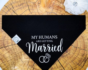 Engagement Announcement Dog Bandana Wedding Reveal Pet Accessory Photo Prop Puppy Outfit