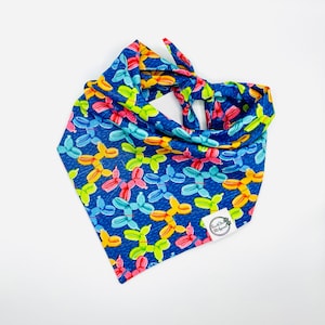 Birthday Balloon Dog Bandana: Reversible Party Pet Bandana