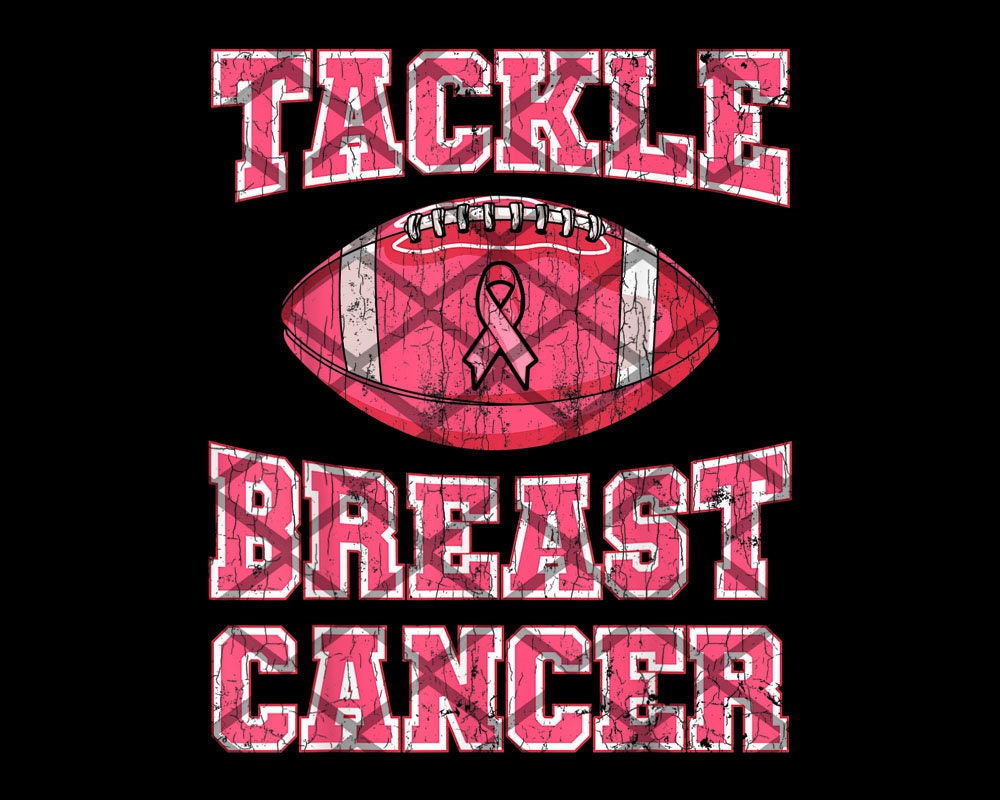 Breast Cancer Awareness Football Ribbon Tackle Breast Cancer | Etsy