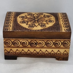 Vintage wooden box | Wood desk box |