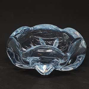 Orrefors Crystal Glass Bowl | Made in Sweden 1960 | Scandinavian glass vase |
