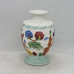 Vintage H. J. Wood LTD, Burslem, England hand painted pottery vase |