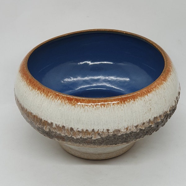 Strehla Ceramic 7018 bowl | GDR keramik bowl | Germany Lava bowl |