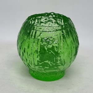 Vintage hand blown &quot;Randsfjord&quot; glass candle holder | Made in Norway |
