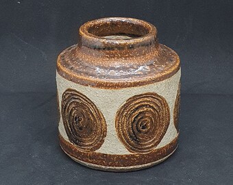 Rustic Planter 1960s Vintage Ting Keramik F\u00d8LLE Denmark pot with handles Farmhouse Decor Mid-century Scandinavian Studio Pottery