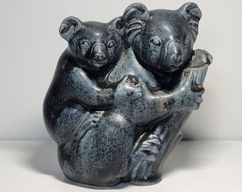 Collectible Rörstrand GUNNAR NYLUND Glazed Ceramic "Koalas" Sculpture | Made In Sweden |