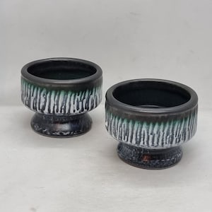 Pair of vintage candle holders from Johgus Bornholm, Denmark.