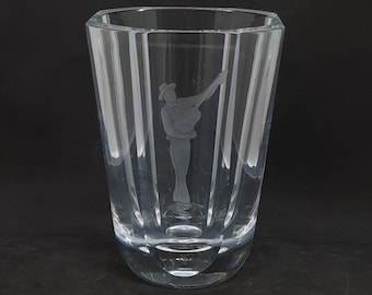 Orrefors Crystal Glass vase | Made in Sweden 1960 | Scandinavian glass vase |